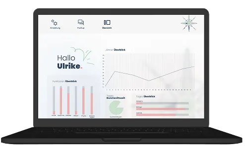 PflegeZeit auf einem Laptop